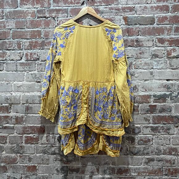 Anthropologie Meadow Rue Lisette Embroidered Mini Dress Size Medium - Picture 7 of 9